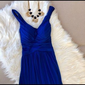 David’s bridal mesh long bridesmaid dress